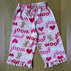 Carter’s pajamas pants size 18 months puppy dog pink